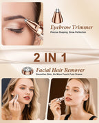 Transform Your Beauty Routine with the Ultimate 2-in-1 Rechargeable Eyebrow Trimmer and Facial Hair Remover for Effortless Grooming