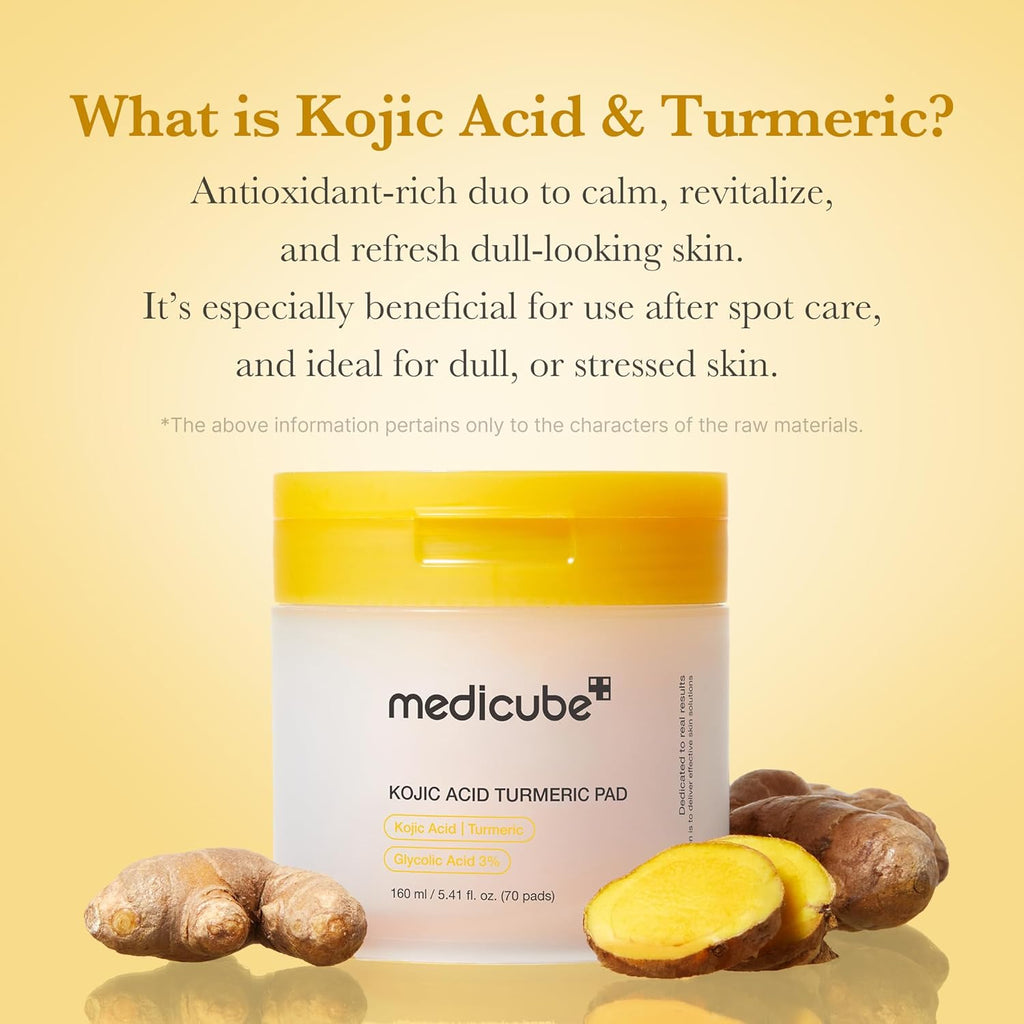 Revitalize Your Skin with Kojic Acid & Turmeric Toner Pads - Brighten and Clarify for a Radiant Complexion