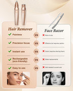 Transform Your Beauty Routine with the Ultimate 2-in-1 Rechargeable Eyebrow Trimmer and Facial Hair Remover for Effortless Grooming