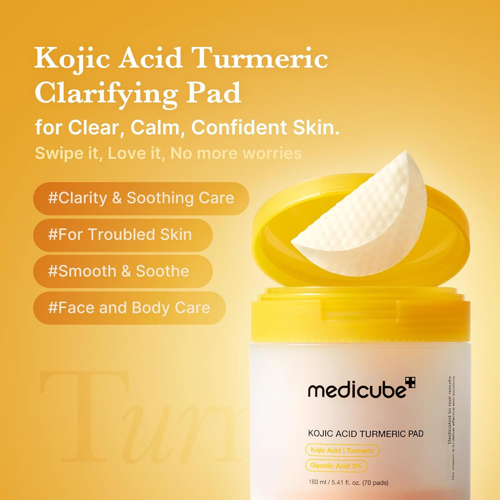 Revitalize Your Skin with Kojic Acid & Turmeric Toner Pads - Brighten and Clarify for a Radiant Complexion