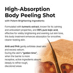 Revitalize Your Skin with Dr. Melaxin Peel Shot - Exfoliating Spray with Kojic Acid & Turmeric for Smooth, Even-Toned Skin - 6.76 Fl.Oz Korean Body Scrub for KP Bumps & Dark Spots