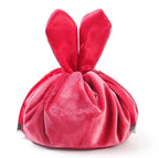 Velvet Cosmetic Bag Round- Bunny Ears